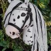Hobby Horse Knabstrupper extralange Maehne mit Trense