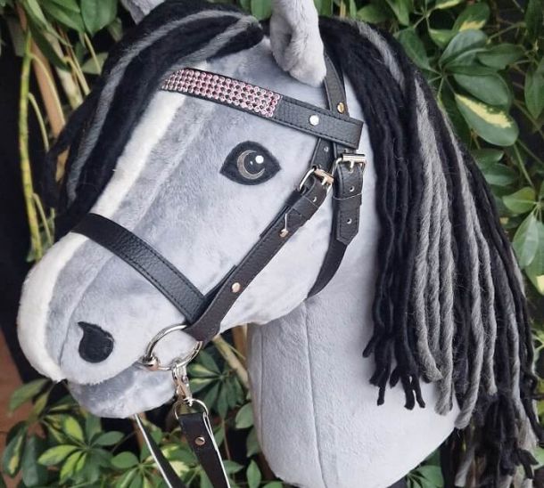 Hobby Horse dunkelgrauer Trense mit Gebiss